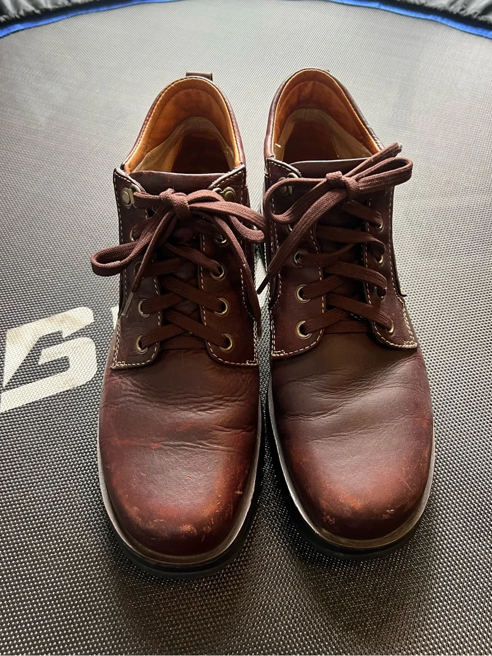 Men's Timberland Brown Leather Lace-Up Casual Shoes